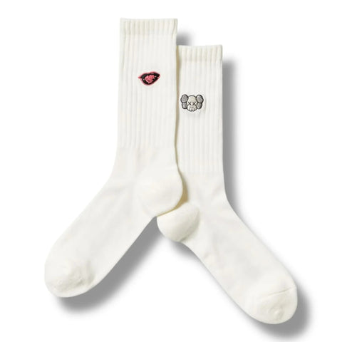 KAWS x Uniqlo Warhol 473504 Socks White