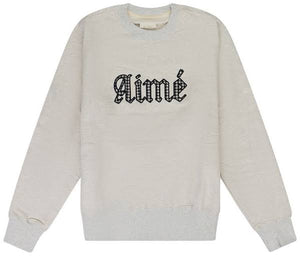 Aimé Leon Dore Houndstooth Appliqué Crewneck Sweatshirt